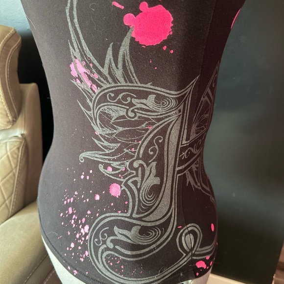 **3 for $15**Hustler Hollywood Gray Fitted Sleeveless Tank Top - Picture 3 of 6